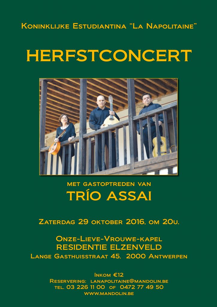 Herfstconcert 2016 met Trio Assai, Elzenveld